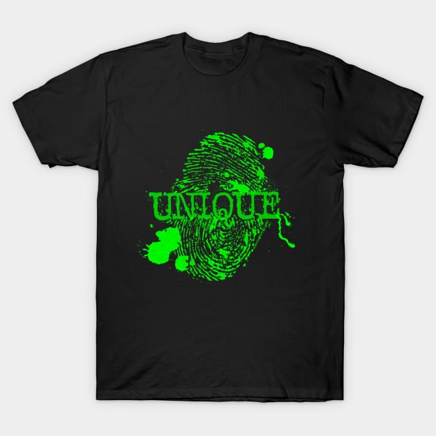 Unique Green Thumbprint T-Shirt by SherringenergyTeez